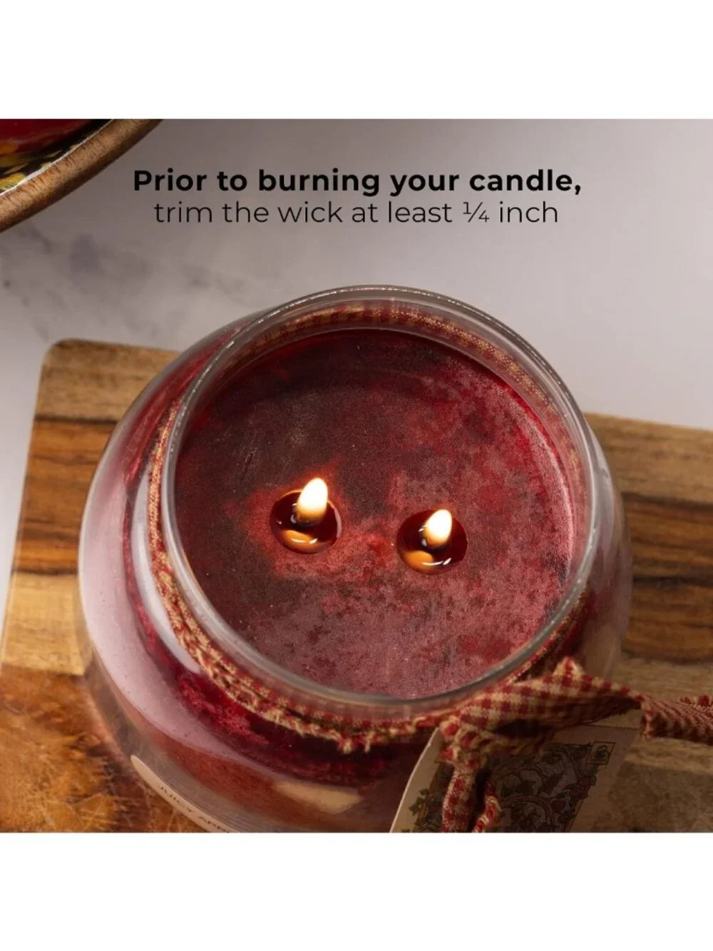 Juicy Apple Scented Candle Jar with Lid - 34oz, Long Lasting 155 Hours, Perfect